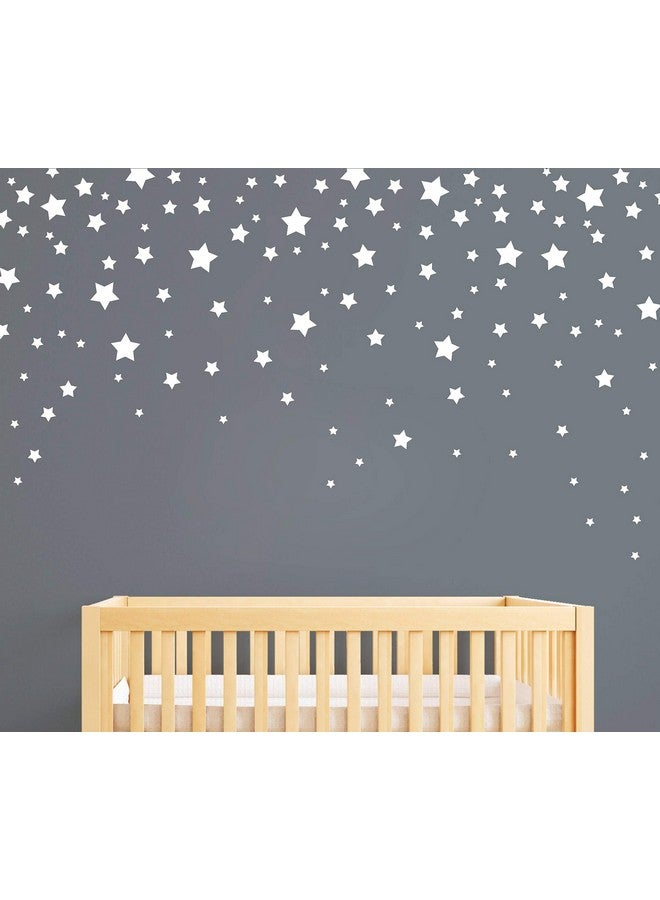 GESTYZ 190 Pieces Star Wall Decals, Matte Vinyl, Nursery Decor, Easy to Use, Removable for Kids Baby Girls Boys Bedroom, Home Decor Stickers Y17 (White) - Image 2