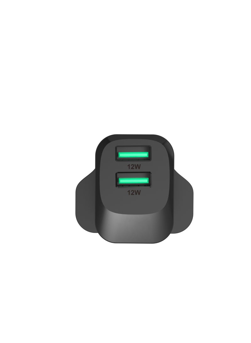 بي فول شاحن حائط bFull ذكي 12 واط بمنفذين USB – شحن سريع وآمن 2.4 أمبير مع حماية متعددة وضمان سنتين - Image 2