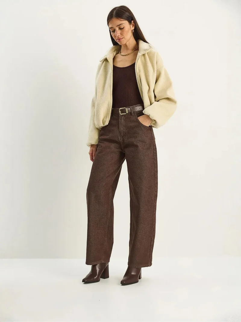 بيانكو لوتشي بنطلون جينز واسع بخصر مرتفع من لوكسي