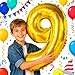 Smlpuame 40 inch Number Balloon 09 Gold Large Number 9 BalloonsDigital Balloons for Birthday Party Celebration Decorations Supplies Helium Foil Number Balloons for Wedding Anniversary - Image 4