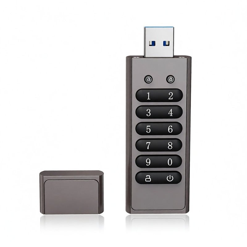 محرك ذاكرة فلاش آمن كلمة المرور بسعة 32 جيجابايت - قرص يوبي آمن عالي الجودة مع تحديث USB 3.0، تصميم أكثر أمانًا مع وظيفة القفل التلقائي لحماية البيانات والاستخدام الشخصي - Image 1