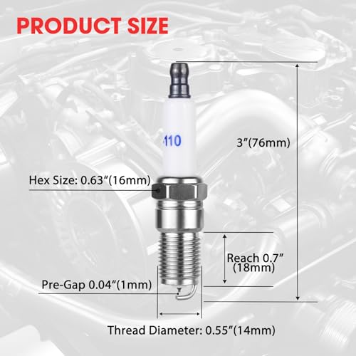 Ozikutech 8 Pcs Iridium Spark Plugs Replace OEM# 41-110 41-162 41-985 9602 19417055, Compatible with Chevy Silverado Tahoe Avalanche Corvette Camaro GMC Sierra Yukon 4.8L 5.3L 5.7L 6.0L 6.2L 6.6L 8.1L V8 - Image 3