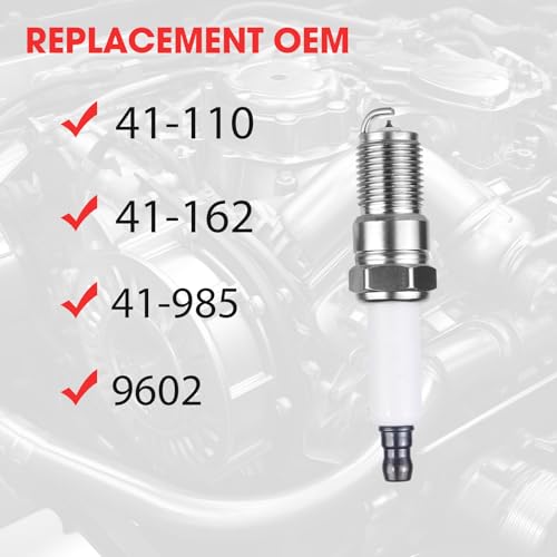 Ozikutech 8 Pcs Iridium Spark Plugs Replace OEM# 41-110 41-162 41-985 9602 19417055, Compatible with Chevy Silverado Tahoe Avalanche Corvette Camaro GMC Sierra Yukon 4.8L 5.3L 5.7L 6.0L 6.2L 6.6L 8.1L V8 - Image 2