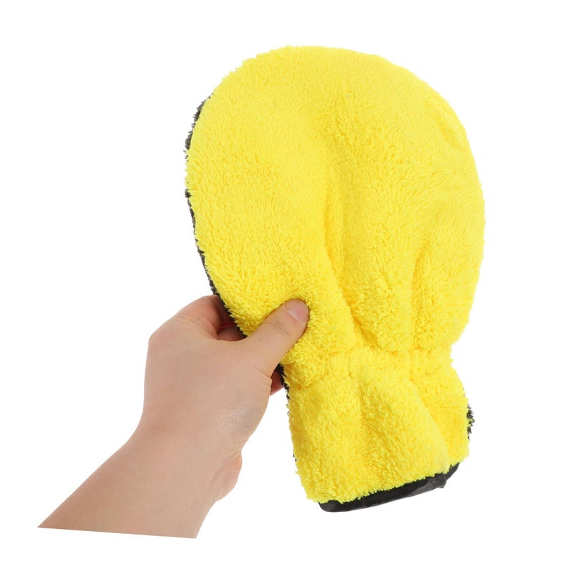 2 Pair Double Sided Car Cleaning Mitts Microfiber Wash Gloves Comfortable Detailing Tools - Image 5