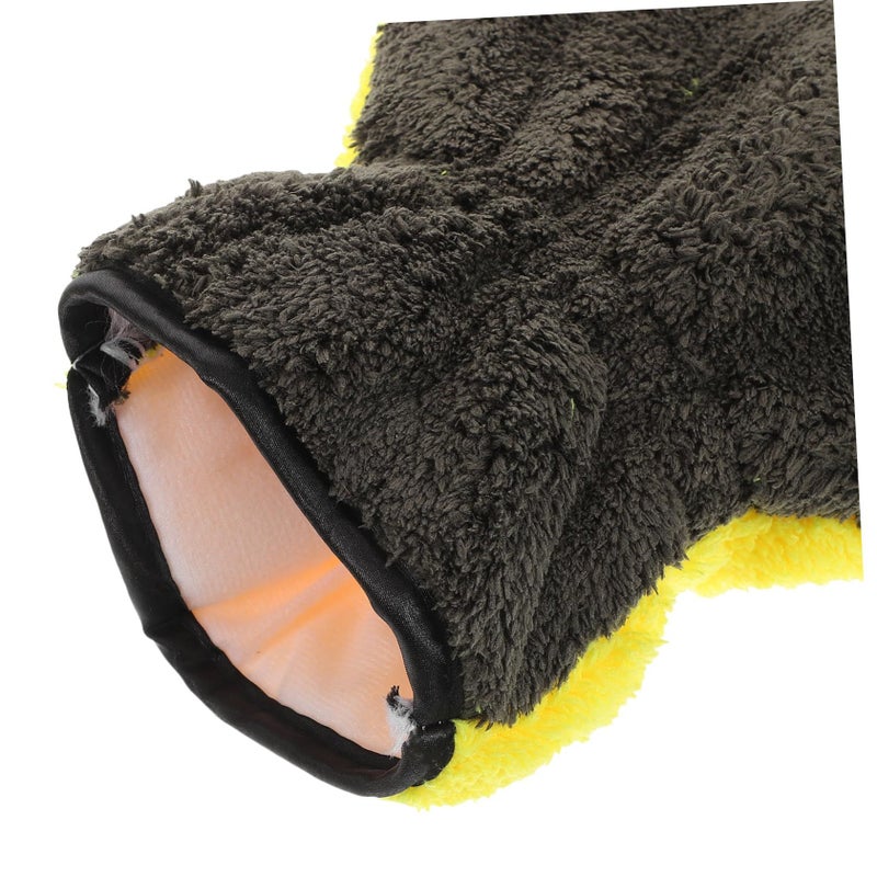 2 Pair Double Sided Car Cleaning Mitts Microfiber Wash Gloves Comfortable Detailing Tools - Image 4