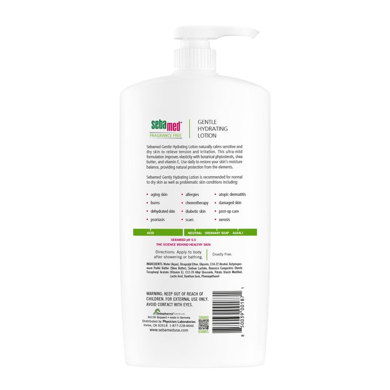 SEBAMED Fragrance-Free Gentle Hydrating Lotion Ultra Mild Dermatologist Recommended Moisturizer for Normal To Dry Sensitive Skin 33.8 Fluid Ounces (1 Liter) - Image 2