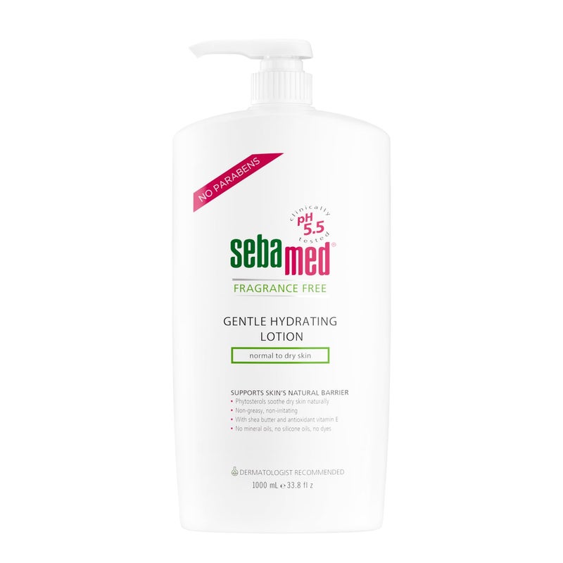 SEBAMED Fragrance-Free Gentle Hydrating Lotion Ultra Mild Dermatologist Recommended Moisturizer for Normal To Dry Sensitive Skin 33.8 Fluid Ounces (1 Liter) - Image 1