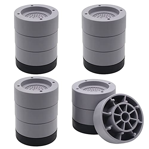 HANIHUA Round Furniture Risers (Set of 4) Heavy Duty Bed Risers Lifts Height 1", 2", 3 inch, Adjustable Bed Lifts Risers for Bed Frame, Furniture, Sofa, Chair Risers Supports Up to 1,300 lbs - Image 1