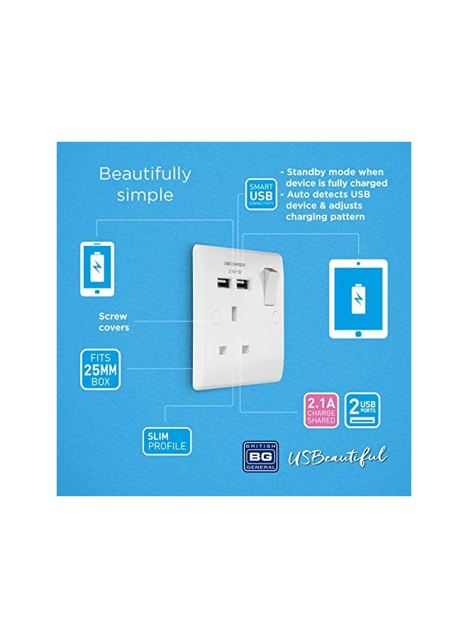 promass Switched Socket 2.1 Output, White 821u2 - Image 4