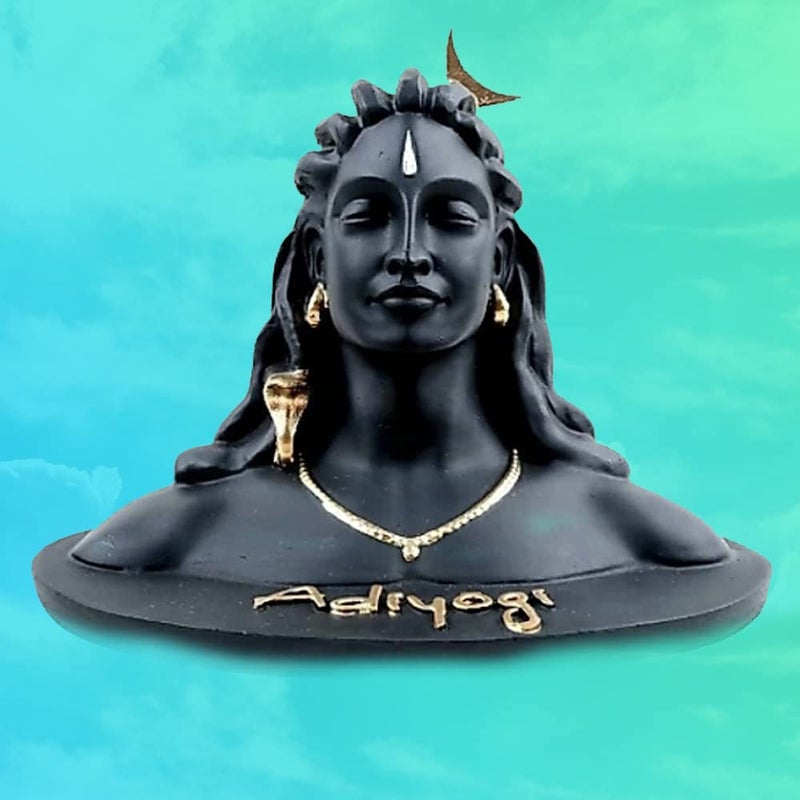 HC VILLA Mini Adiyogi Shiva Idol 4cm | Black Mahadev Murti for Car Dashboard | Lord Shankara Statue for Home Temple, Office, Living Room Dcor & Spiritual Shivratri Gift Showpiece - Image 4