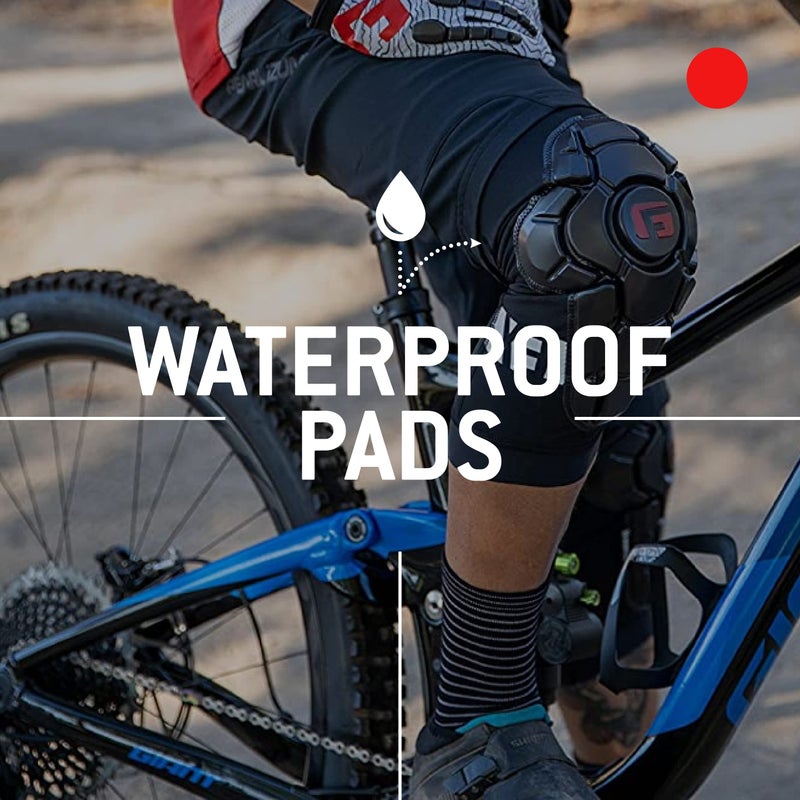 G-Form حراس الركبة G-Form Pro-X3 لدراجات الجبال - حراس ركبة للدراجين الرياضيين - كم ضغط للركبة لركوب الدراجات الجبلية والمزيد - وسادات حماية لدعم الركبة - أسود، حجم كبير للبالغين - Image 4