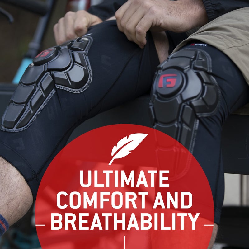 G-Form حراس الركبة G-Form Pro-X3 لدراجات الجبال - حراس ركبة للدراجين الرياضيين - كم ضغط للركبة لركوب الدراجات الجبلية والمزيد - وسادات حماية لدعم الركبة - أسود، حجم كبير للبالغين - Image 3