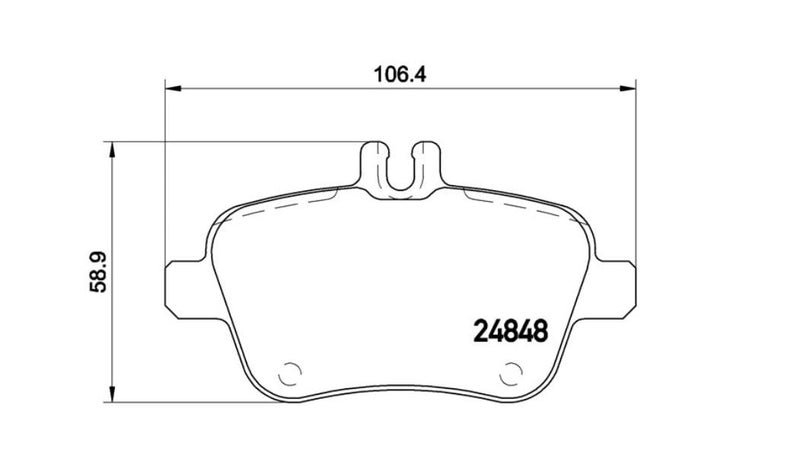 Brembo P50091 Low-Met Rear Disc Brake Pad Set MERCEDES-BENZ OE# A0074209420 - Image 4