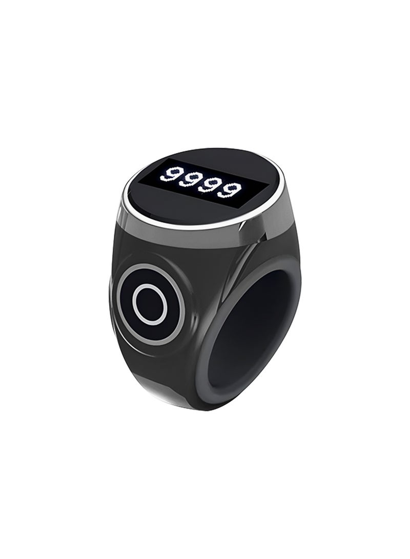 Digital Tasbeeh Ring Wearable Counter, Waterproof OLED Display, Maximum Count to 9999, Suitable for Muslim Islamic Prayers  - Image 1