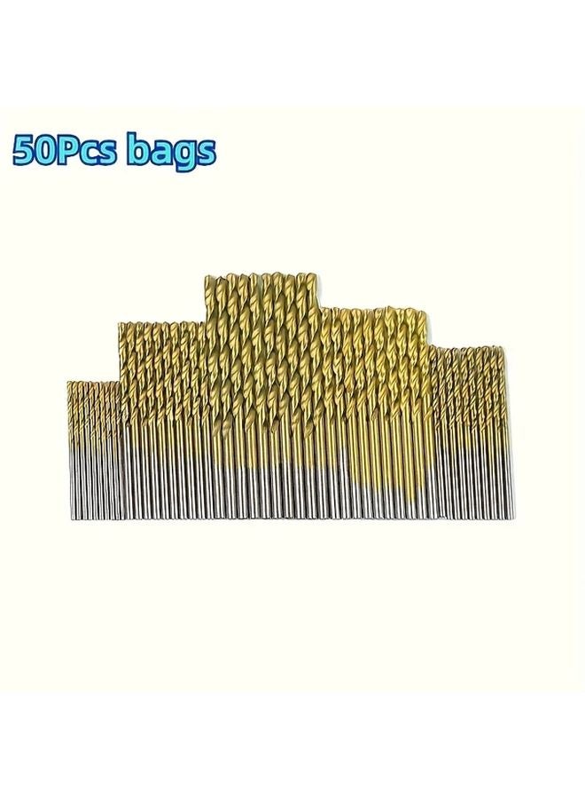 50pcs Titanium Coated Drill Bits High Speed Steel 135 Degree Spiral Hex Shank Multi Purpose - Image 4