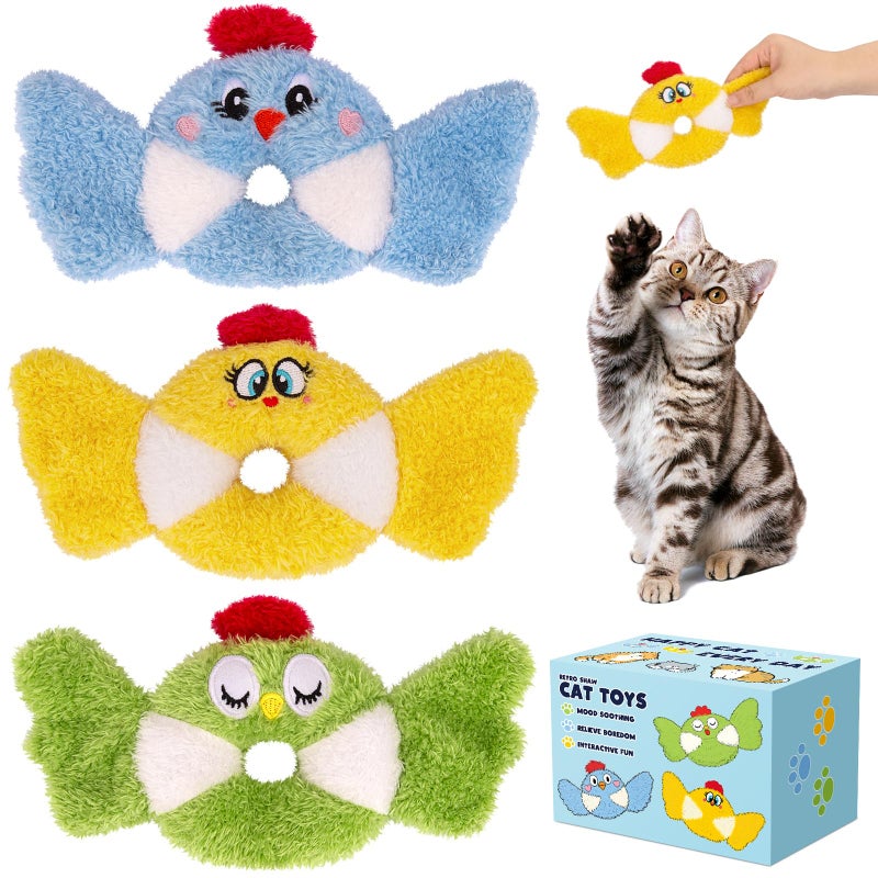 Retro Shaw Cat Toys,Bird Cat Toy with Catnip & Silvervine - Interactive Realistic Kitten Toy with Crinkle Sound for Indoor Cats, Satisfies Natural Hunting Instincts - Image 1