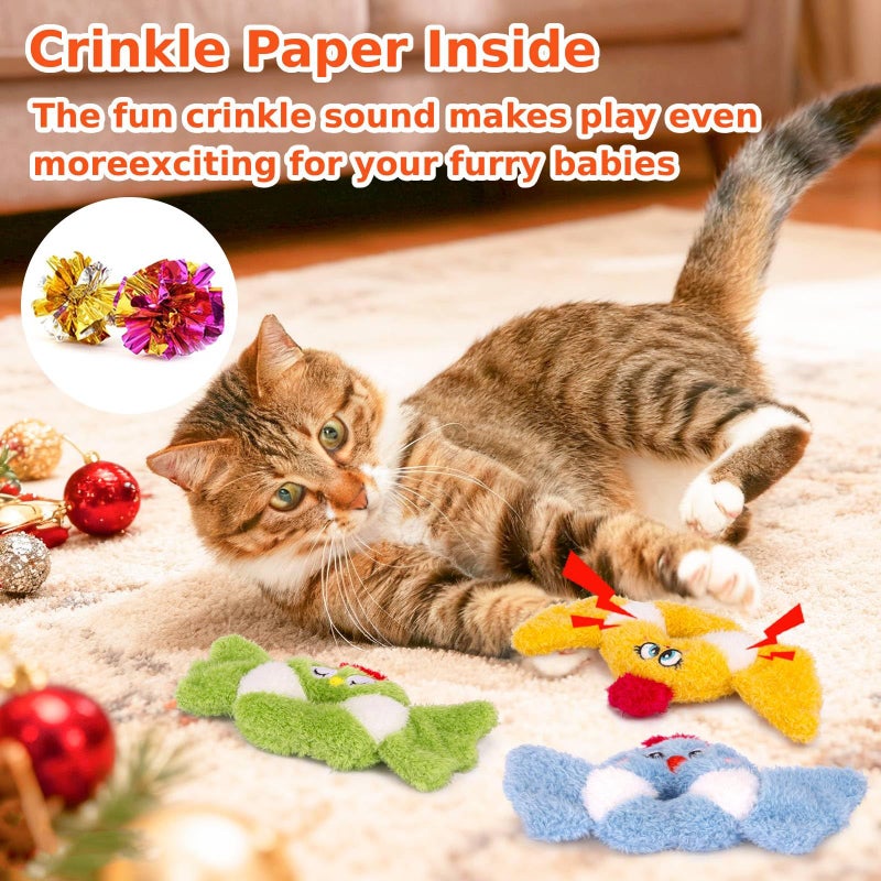Retro Shaw Cat Toys,Bird Cat Toy with Catnip & Silvervine - Interactive Realistic Kitten Toy with Crinkle Sound for Indoor Cats, Satisfies Natural Hunting Instincts - Image 4