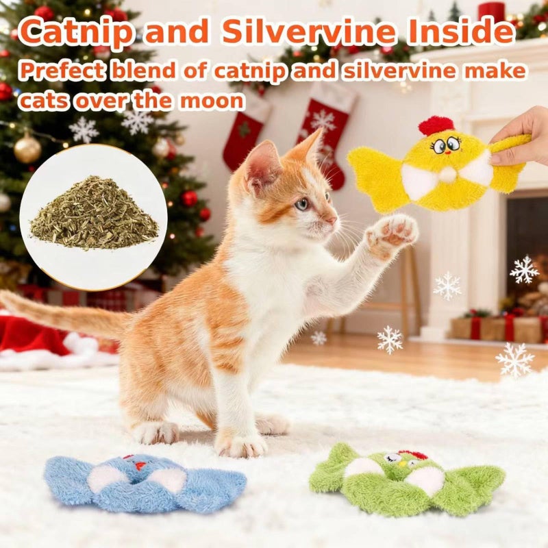 Retro Shaw Cat Toys,Bird Cat Toy with Catnip & Silvervine - Interactive Realistic Kitten Toy with Crinkle Sound for Indoor Cats, Satisfies Natural Hunting Instincts - Image 3