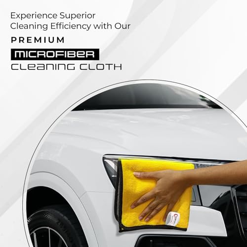 Robustt Multipurpose Microfiber Cleaning Towel Cloth (Pack of 4) 800 GSM Highly Absorbent Dust Towels for All Vehicles Bikes Cars Glass Kitchens (40cm x 40cm Multicolour) - Image 2