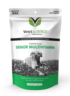 VetriScience Laboratories Canine Plus Multivitamin For Senior Dogs  Vet Recommended Vitamin Supplement  Supports Mood, Skin, Coat, Liver Function, 60 Chews (Packaging May Vary)  - Image 5