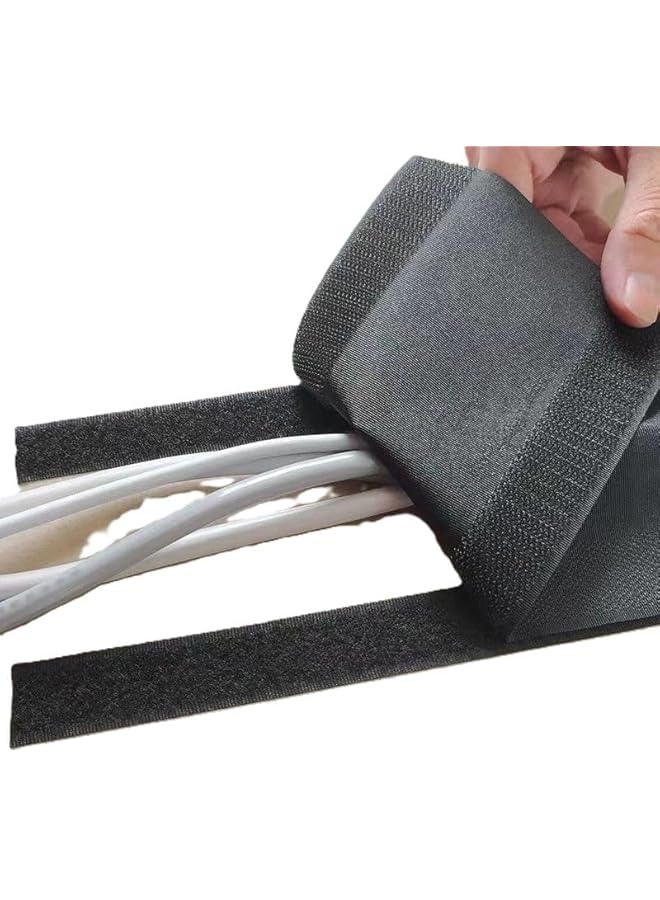 PROMASS Cable Management Wrap, Self-Adhesive Tape, 1 m, Black  - Image 1