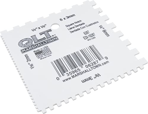 MARSHALLTOWN QLT by MARSHALLTOWN Square Notched Spreader, Rust and Corrosion-Resistant, Multi-Use Spreader and Scraper, Adhesive Spreader, Square Notches in Four Sizes, Made in the USA, 6287 - Image 2