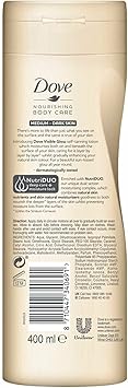 Dove 12 Pack Dove Visible Glow Self Tan Lotion Medium to Dark for Gradual Skin Tone 400ml - Image 3