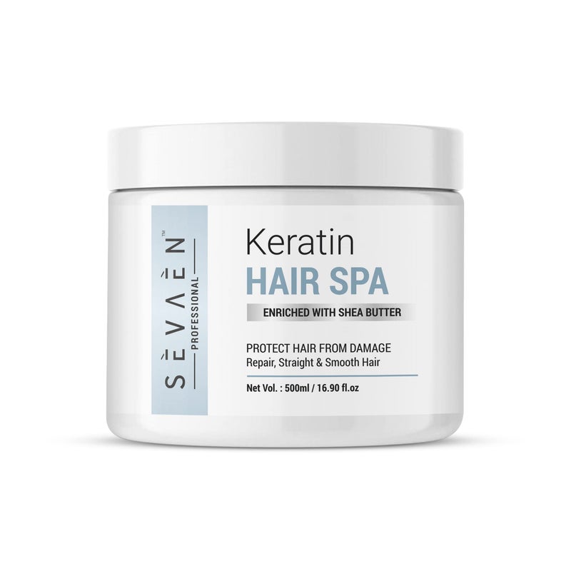 SEVAEN Keratin Hair Spa Cream Floral For Hair Dry  Damage repair And Strengthening  Smoothing Hair With Deep Conditioning Treatment  500gm - Image 1