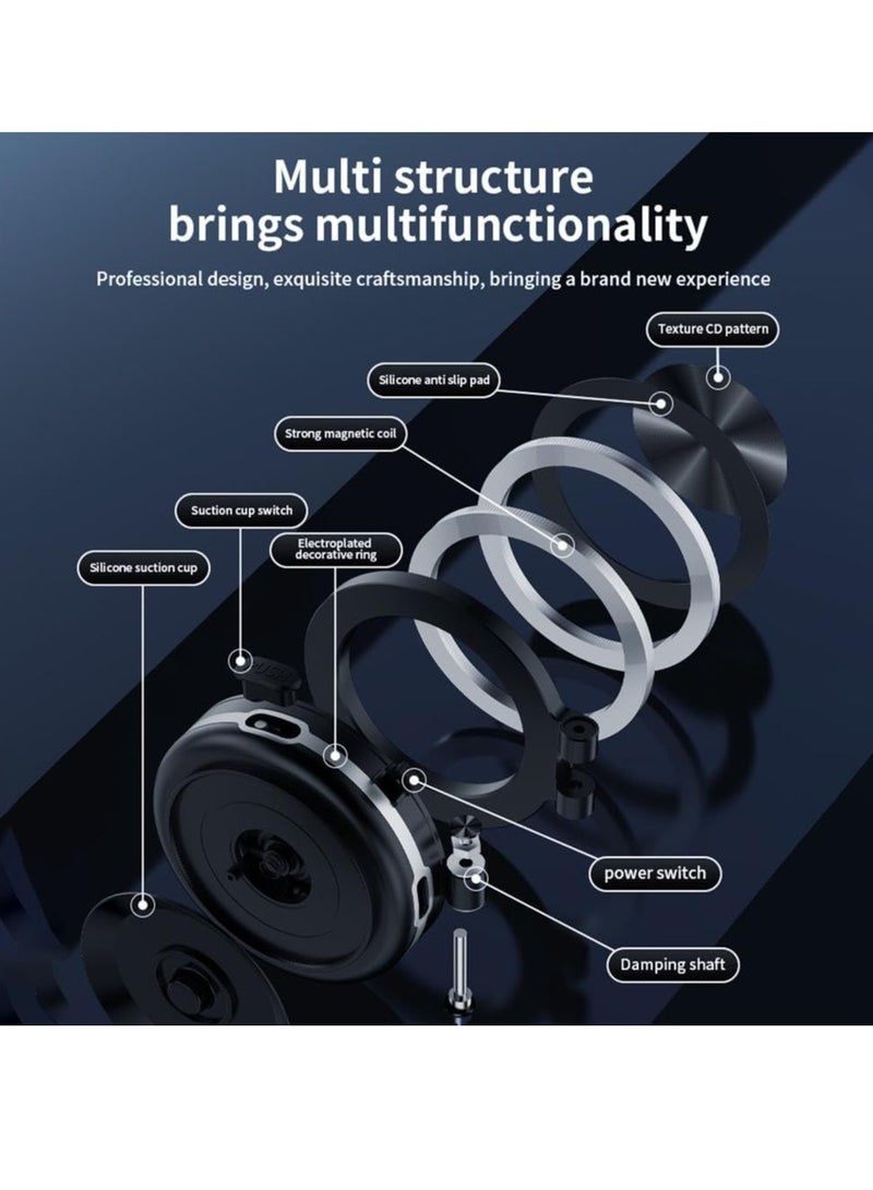 MIGOFAST Dashboard & Windshield Universal Electric Vacuum Smart Magnetic Suction Car Phone Mount Phone Holder Desk Stand with Suction Cup Base and Telescopic Arm 360 Degree Rotating for All Smartphones - Image 4