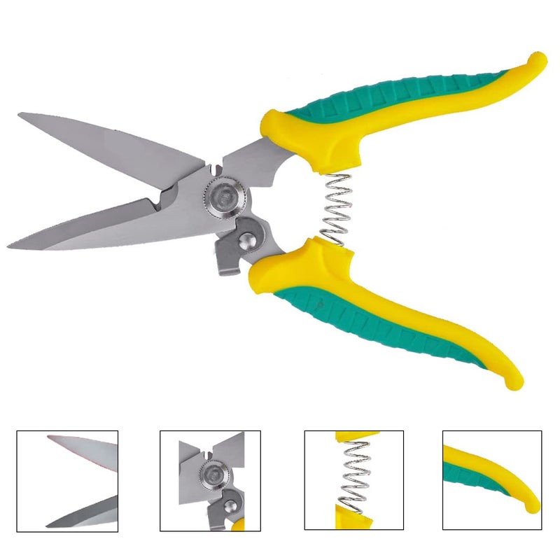 Mario Scissors for Electrician - Stainless Steel Scissor - 7 Inch / 180mm - Premium - Industrial Metal - Cutting Scissor PVC Pipe Cutter Shears Electrician Woodworking Hand Tool - MES 9911 - Image 4