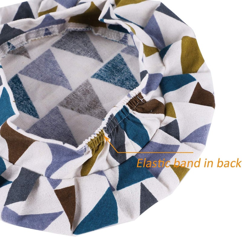 Aurya Kids Apron and Chef Hat Set-Adjustable Child Apron for Boys and Girls for Cooking Baking Triangles - Image 3