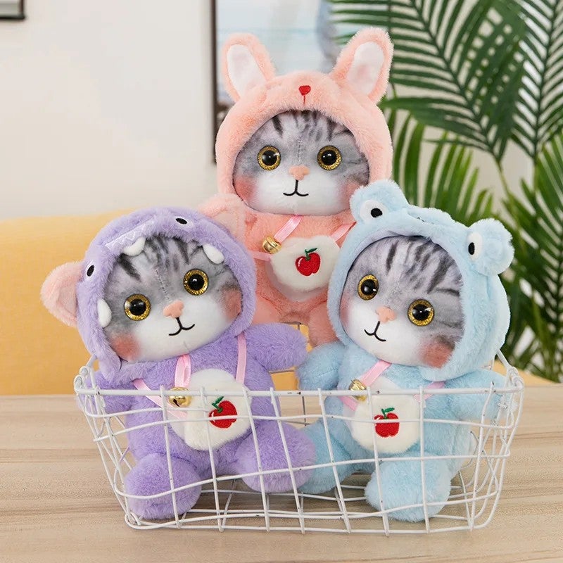 Y&D Cartoon Animal Plush Toys – Small Stuffed Animal Toy Cat for Kids, Soft Cuddly Stuffed Animal Toys Ideal as Gift for Boys and Girls - Image 3