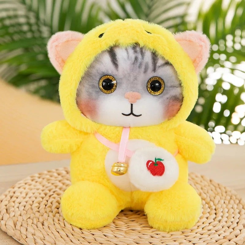 Y&D Cartoon Animal Plush Toys – Small Stuffed Animal Toy Cat for Kids, Soft Cuddly Stuffed Animal Toys Ideal as Gift for Boys and Girls - Image 1