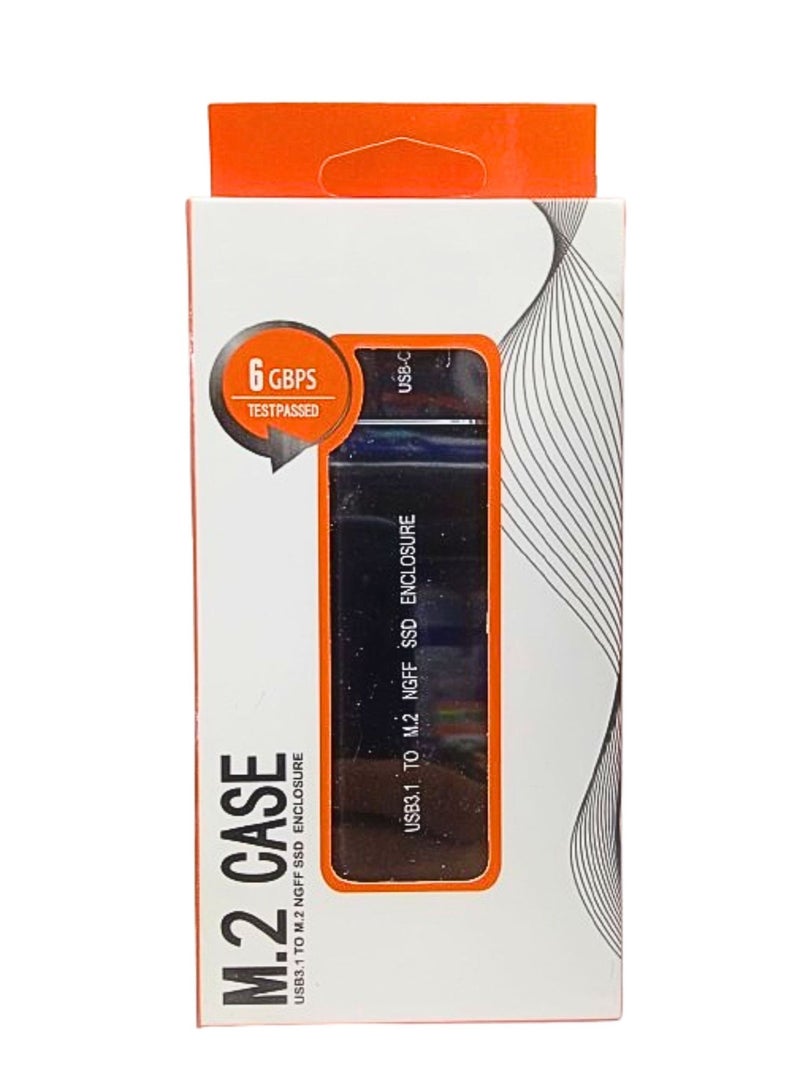 Terabyte علبة قرص صلب خارجي USB 3.1 Type-C إلى M.2 NGFF SSD بسرعة 6Gbps - Image 1