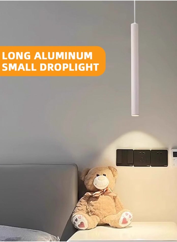 Vmax Modern Pendant Light Ceiling Lamp, 3000K Warm White, Hanging LED Tube Light, Chandelier Spot Light, for Kitchen, Bedroom, Living Room (White, 6W 4 * 30cm, Warm White) - Image 4