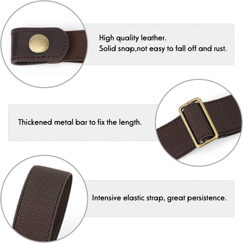 Werforu No Buckle Stretch Belt for Child Boys and Girls Buckle Free Kids Belt Up to 24 Inches - Image 2