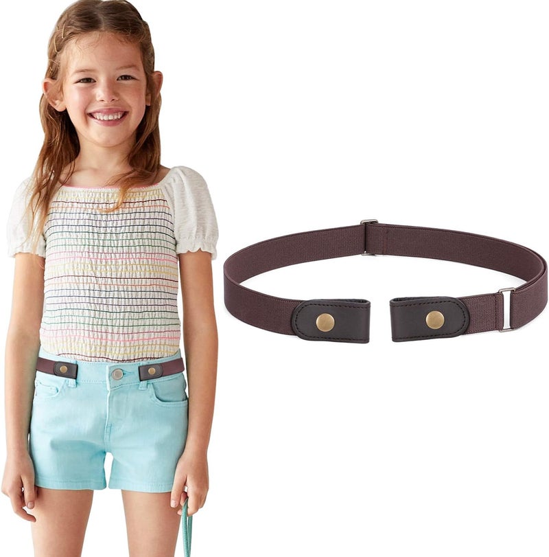 Werforu No Buckle Stretch Belt for Child Boys and Girls Buckle Free Kids Belt Up to 24 Inches - Image 1