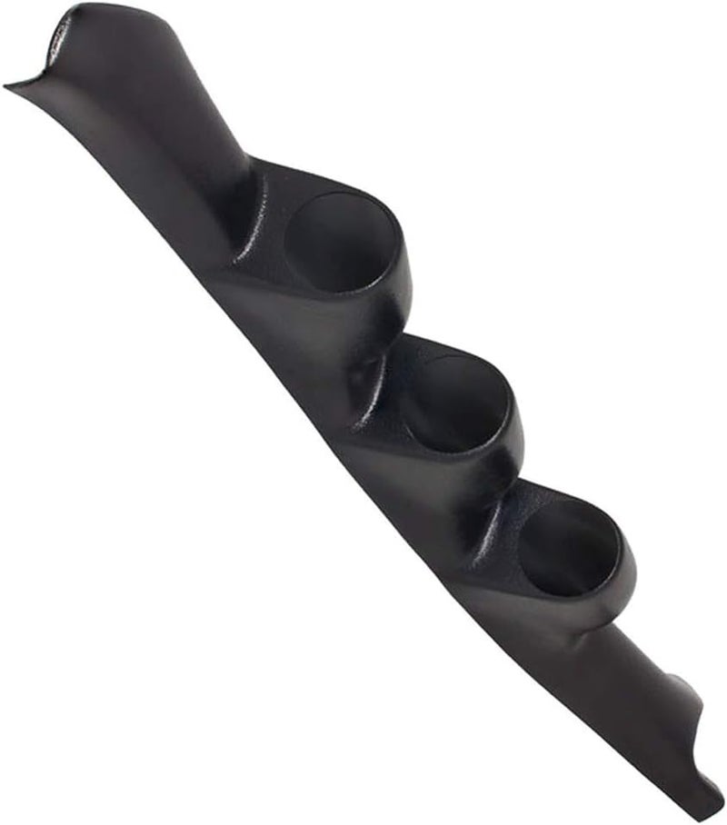 GLOWSHIFT Black Triple Pillar Gauge Pod Compatible with Chevrolet Chevy C/K 2500 3500 1995-1998 - ABS Plastic - Mounts (3) 2-1/16" (52mm) Gauges to Truck's A-Pillar - Image 1