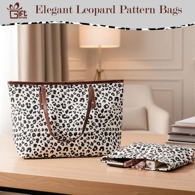 GiftAmaz Leopard Gifts for Women, Leopard Print Get Well Gift with Cheetah Tumbler, Tote Bag, Bracelet, Leopard Themed Gifts Coworker Valentines Day Birthday Gift Basket for Women Girls Mom Wife - Image 3