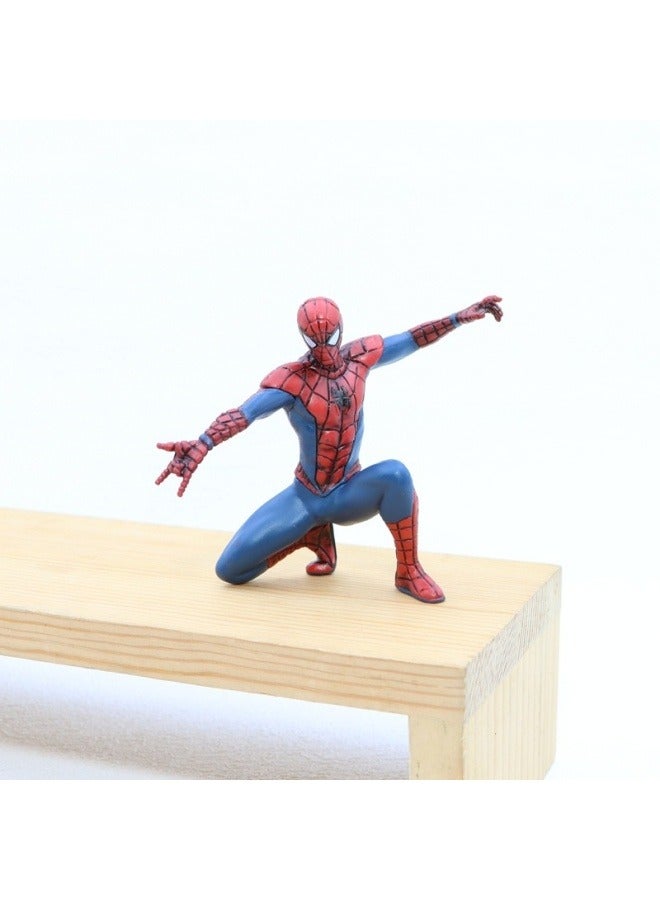 general 4psc Spider-Man reading newspaper Backpack Casual Version hand-made model home desktop Car cake decoration decoration  - Image 5