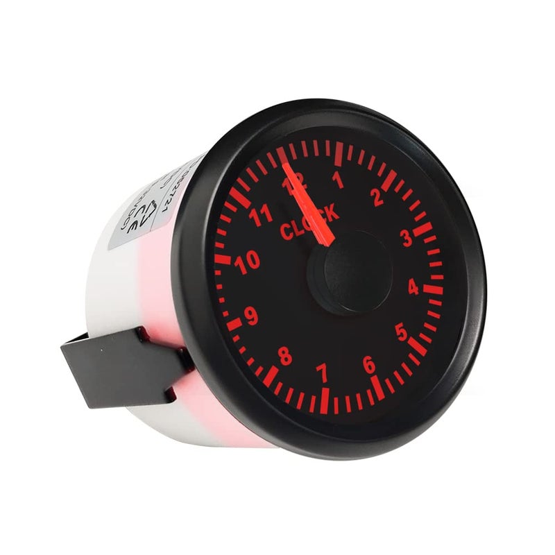 Eling 2" Auto Marine Clock Gauge Meter 12-Hour Format with Backlight 52mm Diameter - Image 2