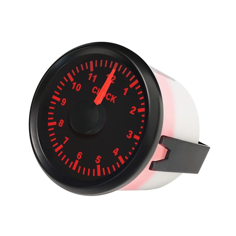 Eling 2" Auto Marine Clock Gauge Meter 12-Hour Format with Backlight 52mm Diameter - Image 3