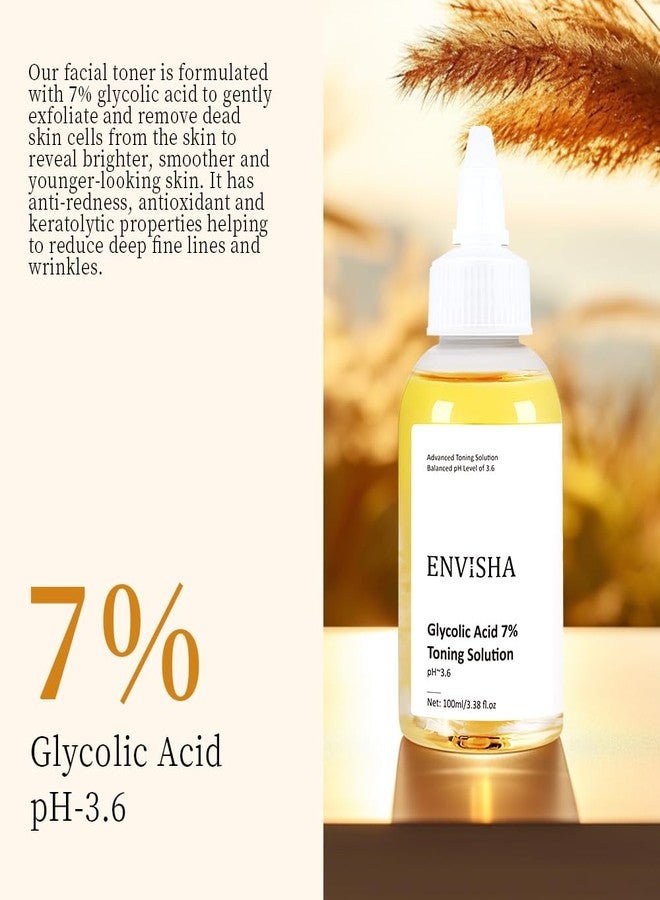 ENVISHA تونر حمض الجليكوليك 7% يرطب البشرة، لطيف وغير مهيج، غني بحمض الجليكوليك والألوة فيرا، يضيء البشرة، يمكن استخدامه من قبل الرجال والنساء - Image 3