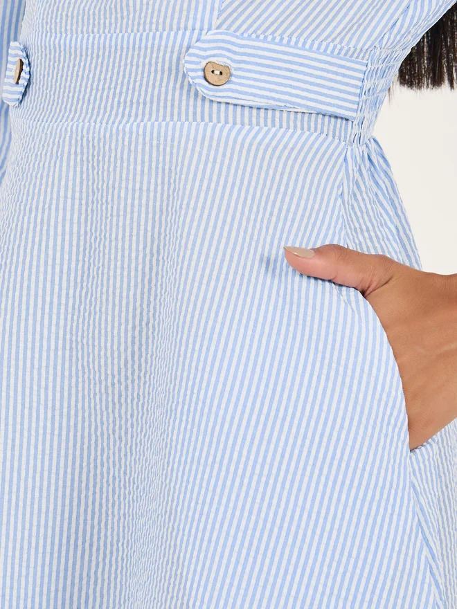 Styli Striped A-Line Dress
