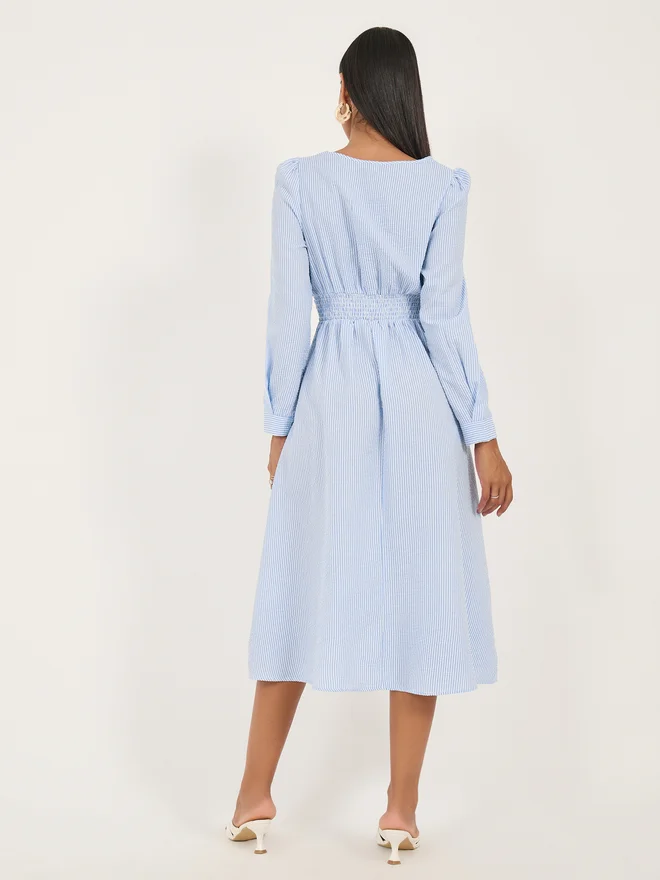 Styli Striped A-Line Dress