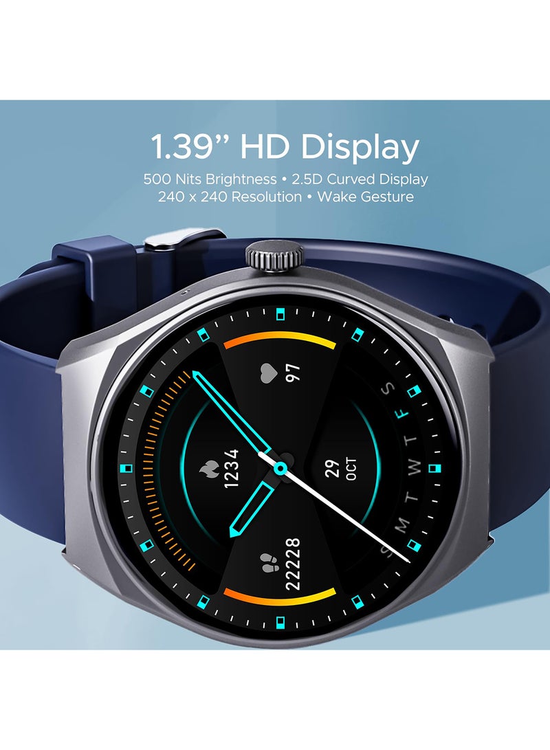 boAt Lunar Seek with 1.39" HD Display, Advanced Bluetooth Calling, Functional Crown, Multiple Sports Mode,100 Watch Faces, IP67 Dust, Sweat & Splash Resistance, HR & SpO2 Monitoring Cool Blue - Image 2