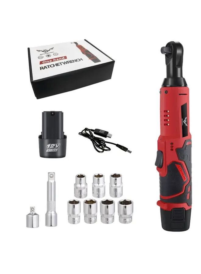 مفتاح كهربائي لاسلكي 45 نيوتن متر 3/8 بوصة مع بطاريتين وشاحن USB أداة إصلاح السيارات - Image 4