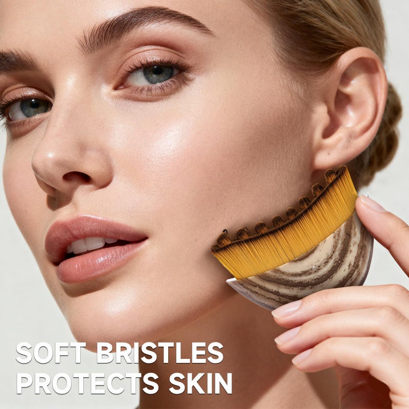 SANLESS Face Brush SANLESS Lymphatic Contour Face Brush Facial Massage Tool for Face Comfortable Soft Ergonomic Lymphatic Drainage Mssager - Image 2
