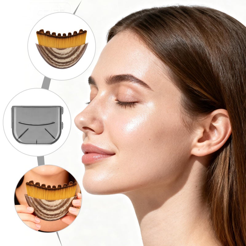 SANLESS Face Brush SANLESS Lymphatic Contour Face Brush Facial Massage Tool for Face Comfortable Soft Ergonomic Lymphatic Drainage Mssager - Image 3