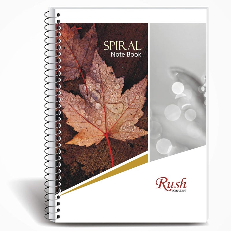 RUSH NOTE BOOKS Rush 500 Pages Premium Unruled Spiral Notebook - Unruled Spiral Register Note Book - Image 1
